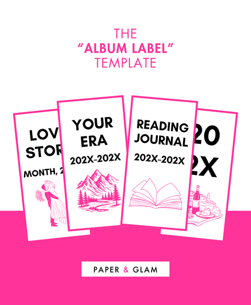 30-Minute Glam Memory Templates™ — The Album Label Template