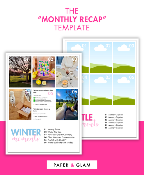 30-Minute Glam Memory Templates™ — Moments Edition