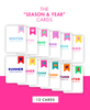 3x4 Glam Memory Cards™ — Season & Year Edition
