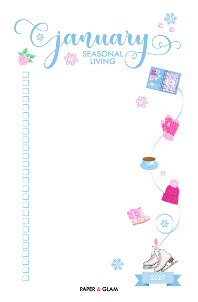 January Seasonal Living List