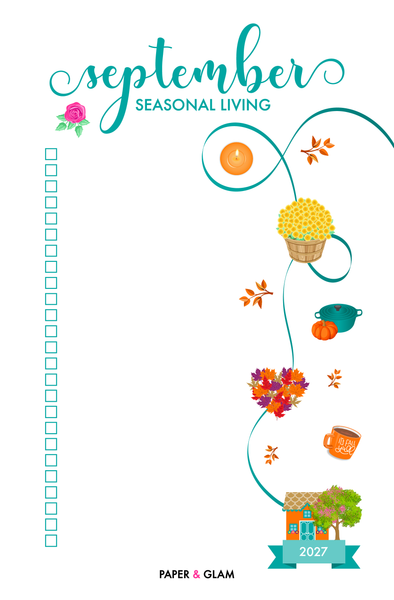 September Seasonal Living List