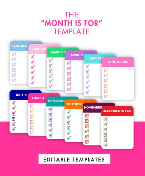 Glam Memory Template™ — Month is For Cards Template