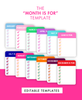 3x4 Glam Memory Template™ — Month is For Edition