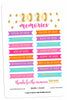 Gold Foil Yearly Memory Dashboard Planner Stickers