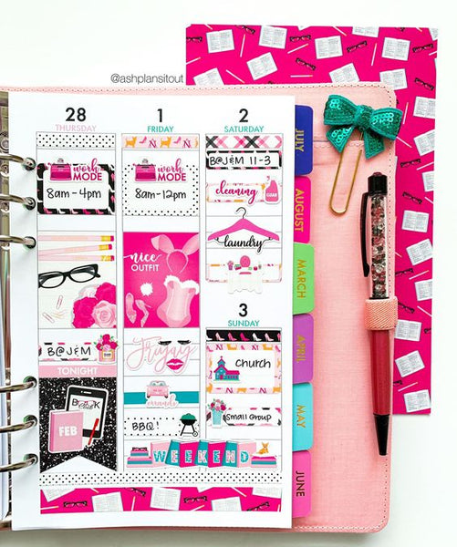 Blonde Glam Weekly Kit Planner Stickers – Paper & Glam | Planners ...