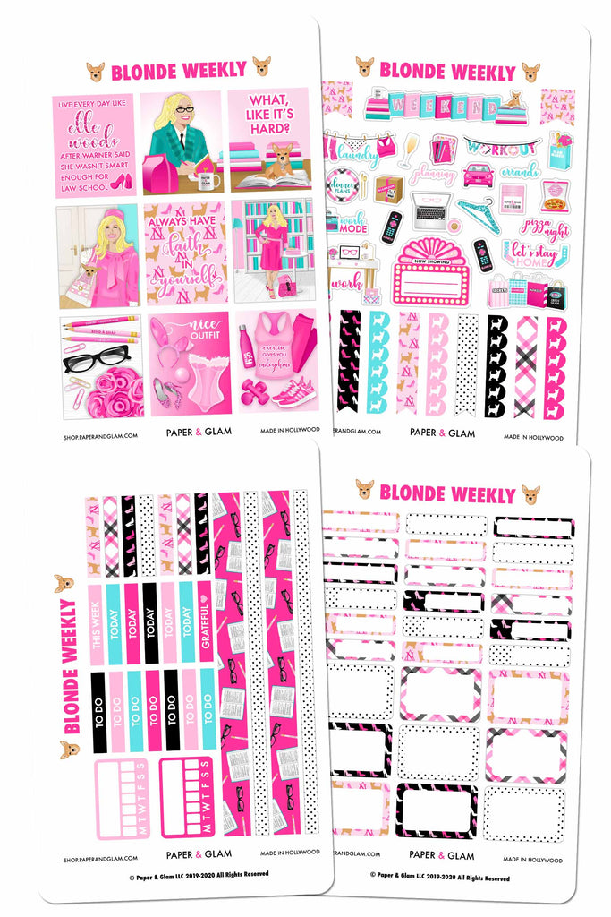 Blonde Glam Weekly Kit Digital Planner Stickers