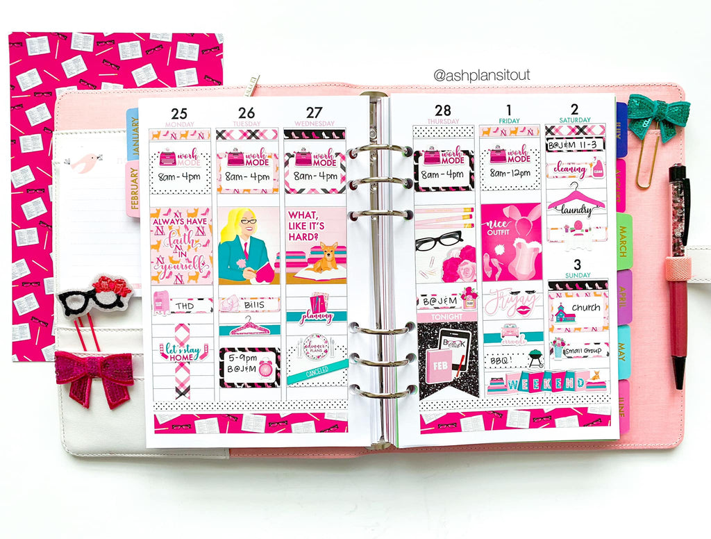 Blonde Glam Weekly Kit Digital Planner Stickers – Paper & Glam ...