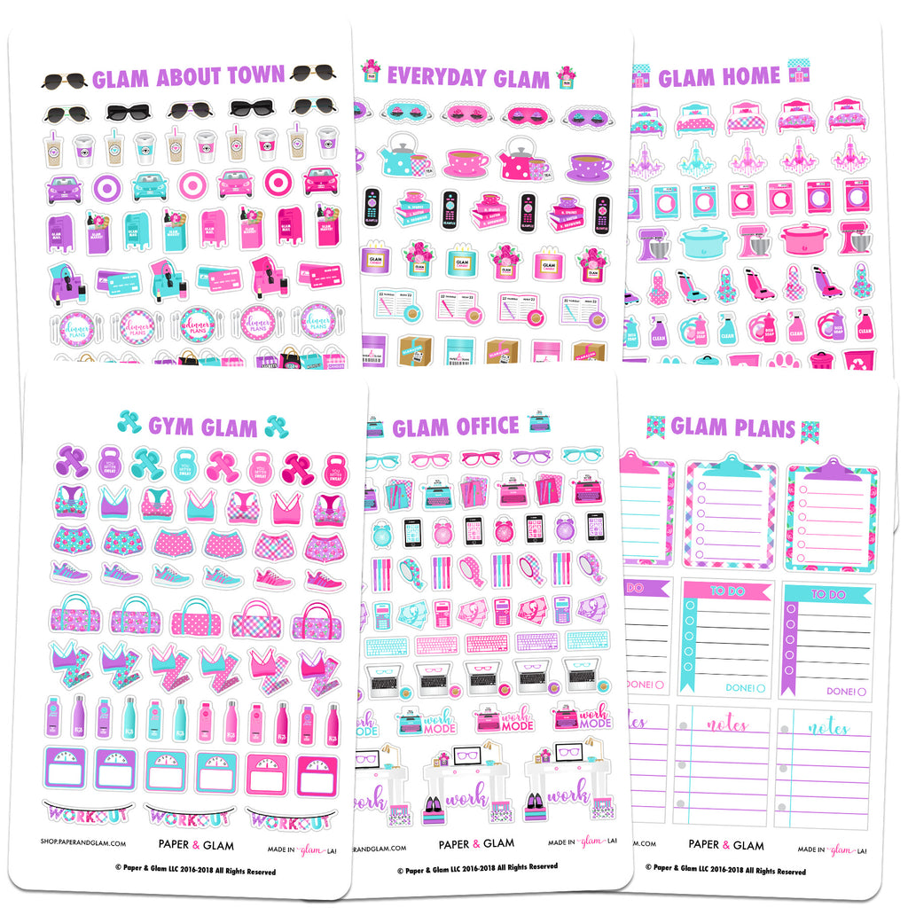 Core Glam April Planner Stickers