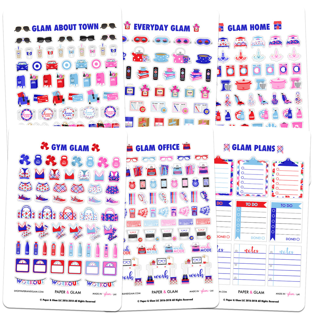Core Glamericana Planner Stickers