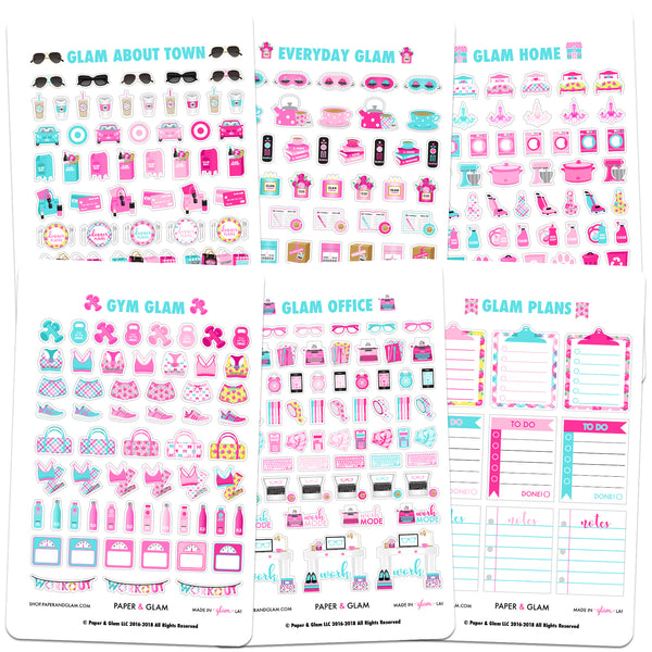 Core Glam May Planner Stickers