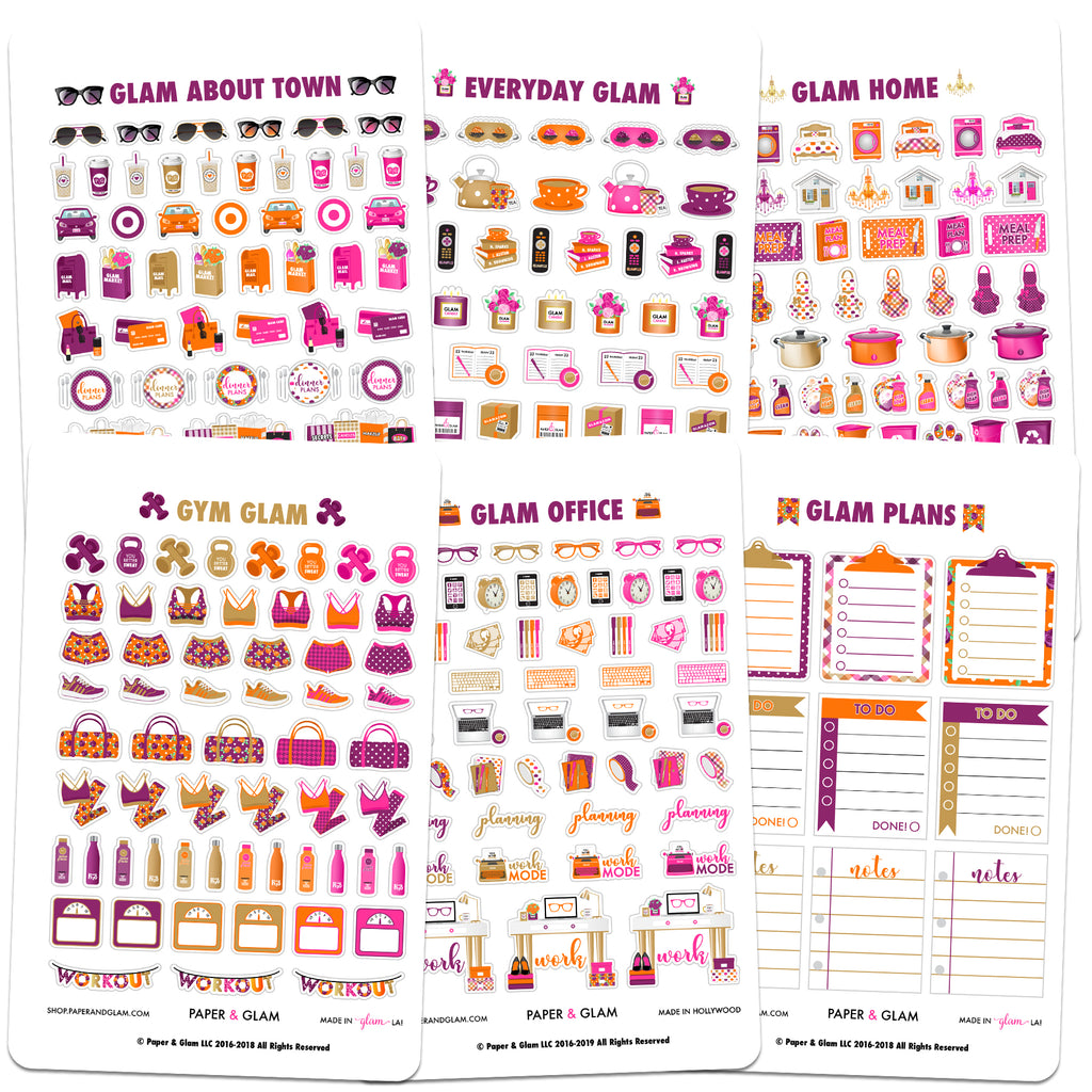 Core Glam November Planner Stickers - Paper & Glam