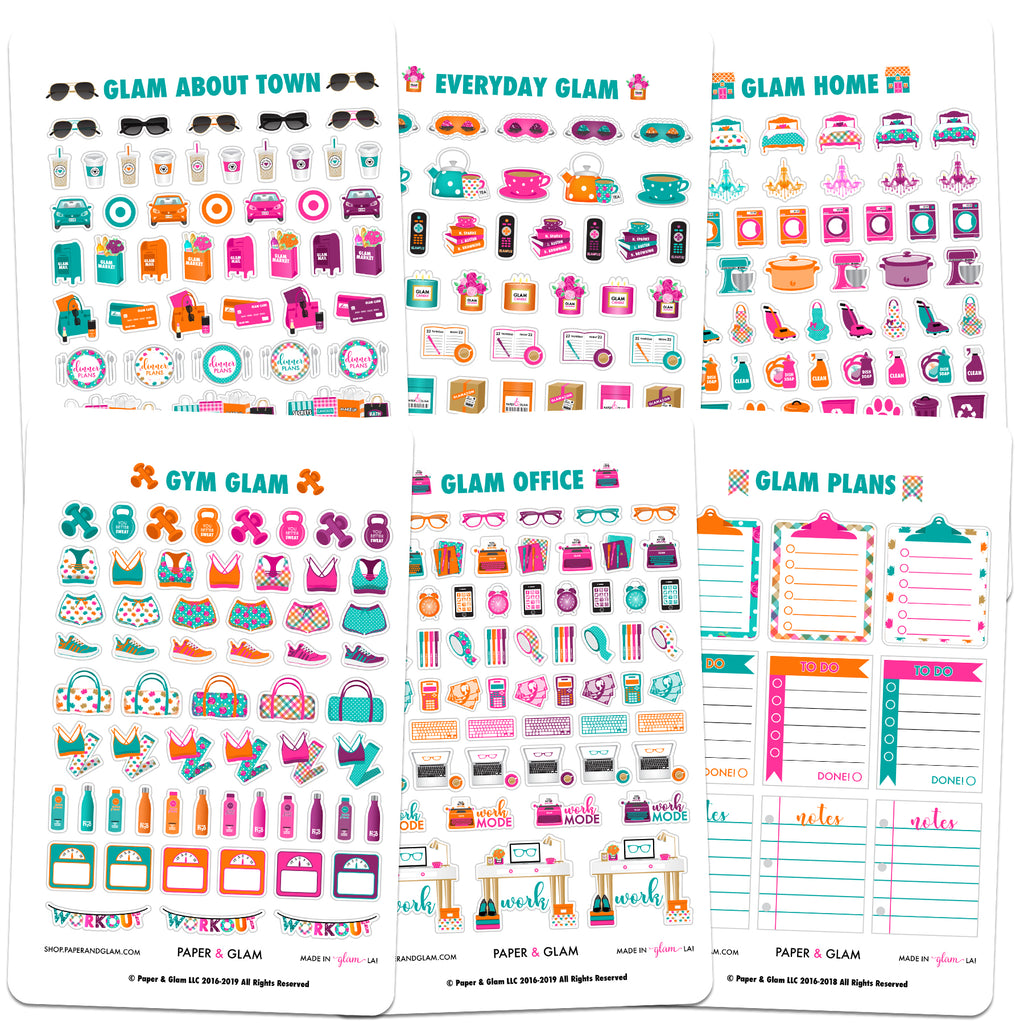 Core Glam September Planner Stickers