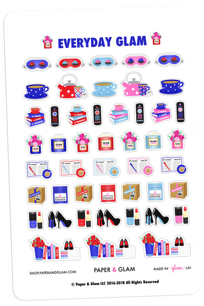 Everyday Glam July Planner Stickers