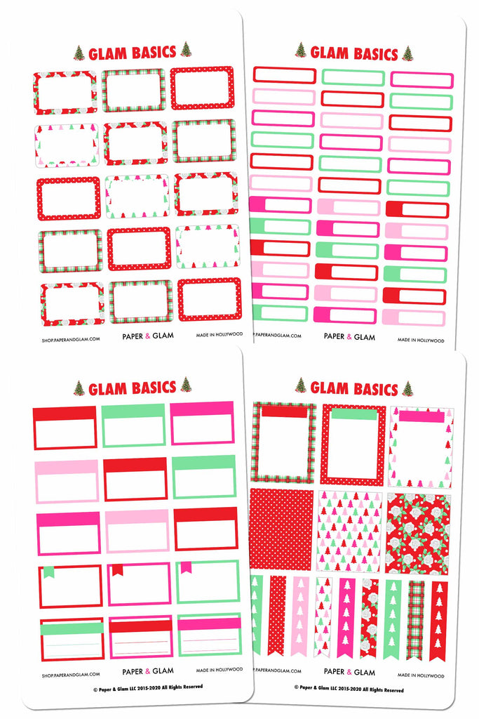 Glam Basics December Digital Planner Stickers