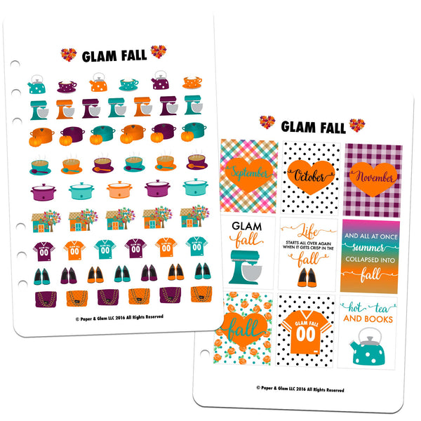 Glam Fall 2016 Digital Planner Stickers
