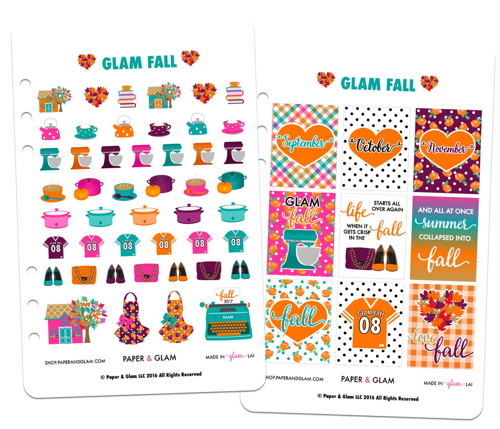 Glam Fall 2017 Digital Planner Stickers