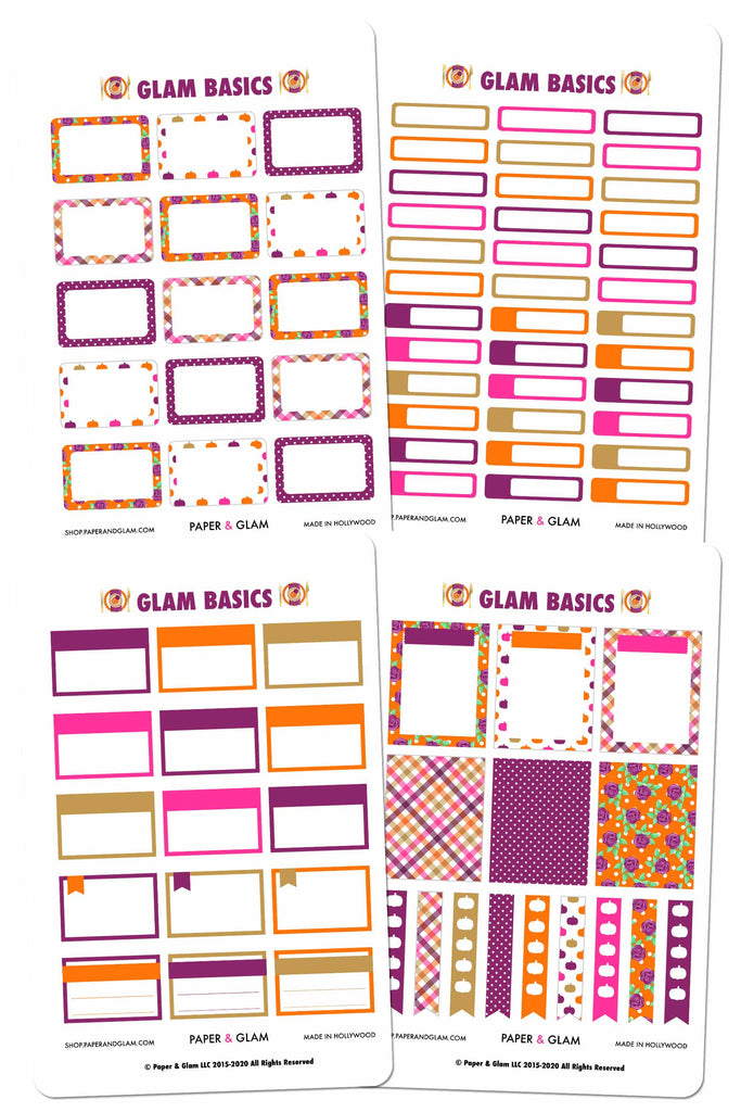 Glam Basics November Digital Planner Stickers - Paper & Glam