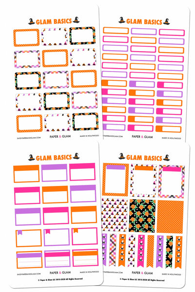 Glam Basics October Digital Planner Stickers - Paper & Glam