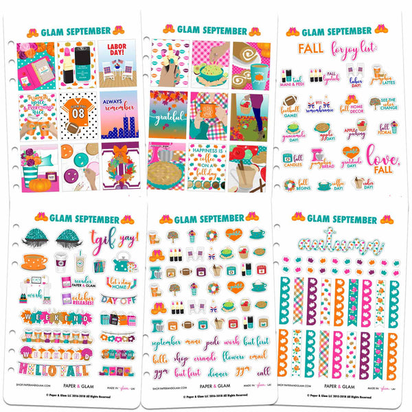 Glam September 2018 Digital Planner Stickers