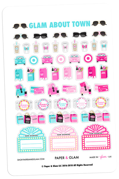 Glam About Town May Planner Stickers