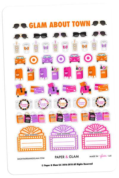 Glam About Town October Planner Stickers
