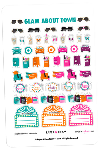 Glam About Town September Planner Stickers