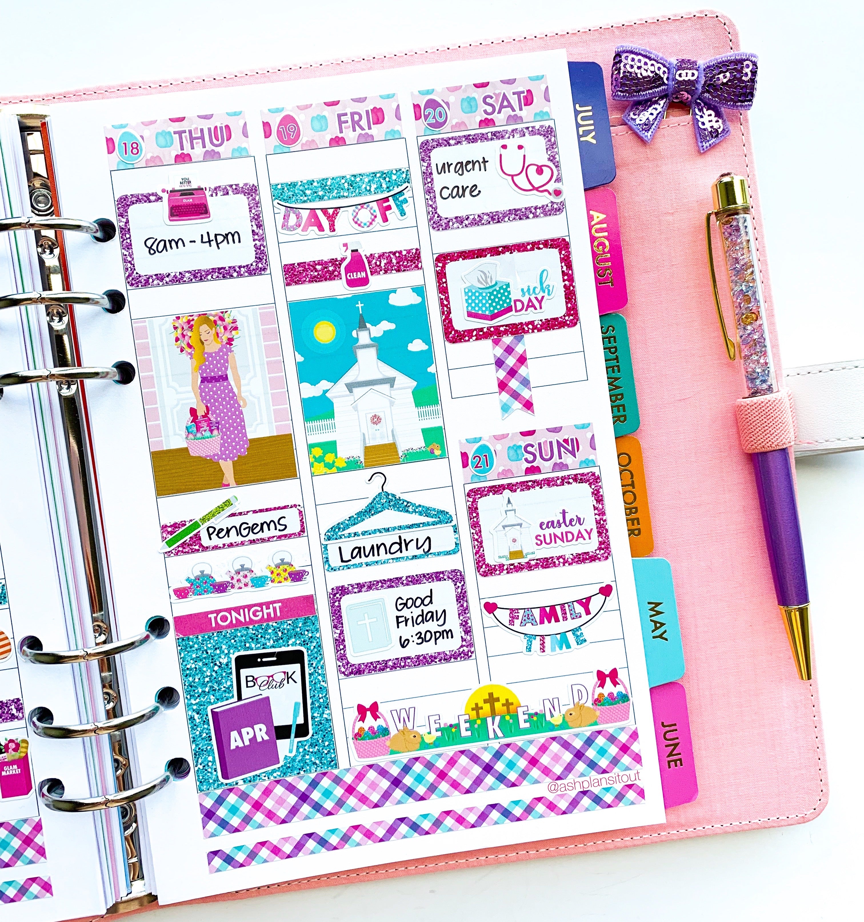 Glam April Digital Planner Stickers – Paper & Glam