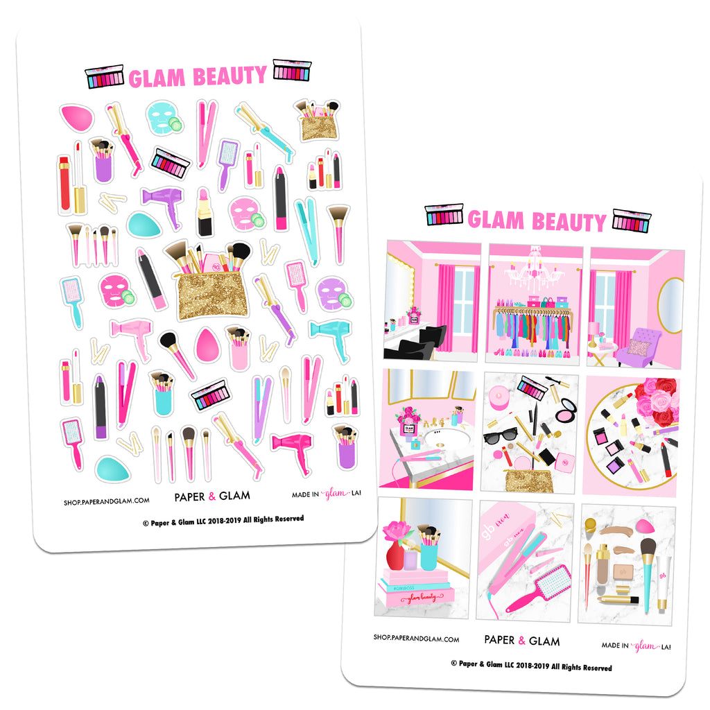Glam Beauty Planner Stickers