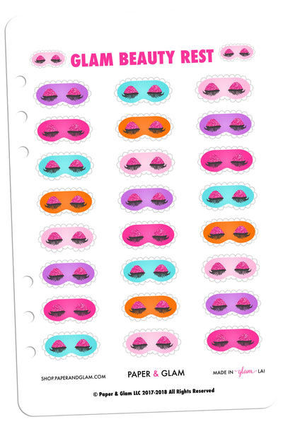 Glam Beauty Rest Planner Stickers