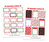 Glam Christmas Floral Basics Planner Stickers