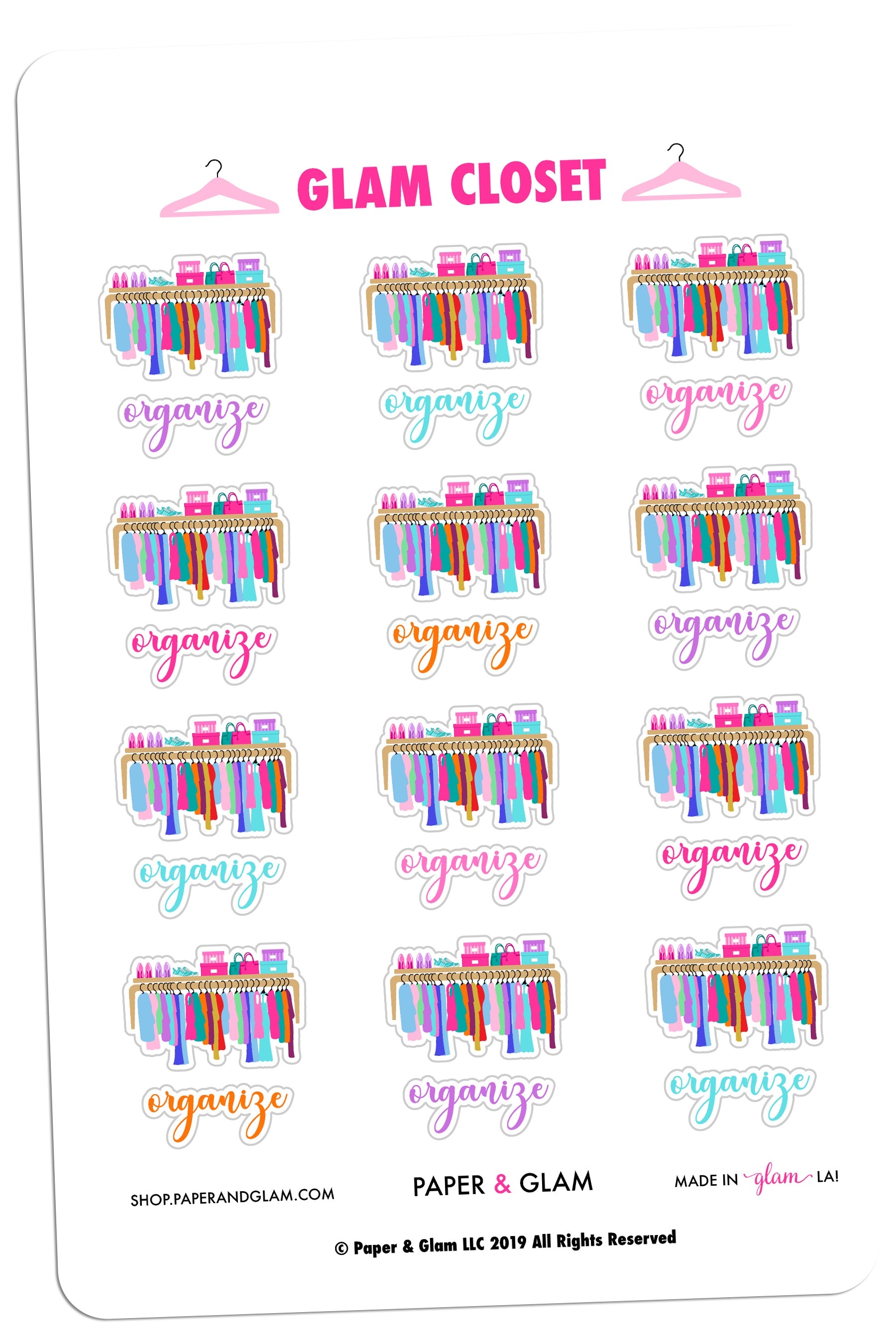 Glam Closet Planner Stickers – Paper & Glam | Planners, Stickers ...