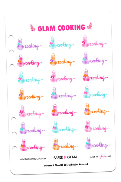 Glam Cooking Digital Planner Stickers