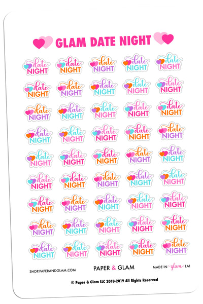 Glam Date Night Planner Stickers