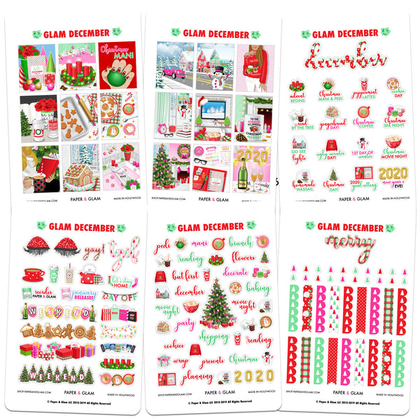 Glam December Digital Planner Stickers - Paper & Glam