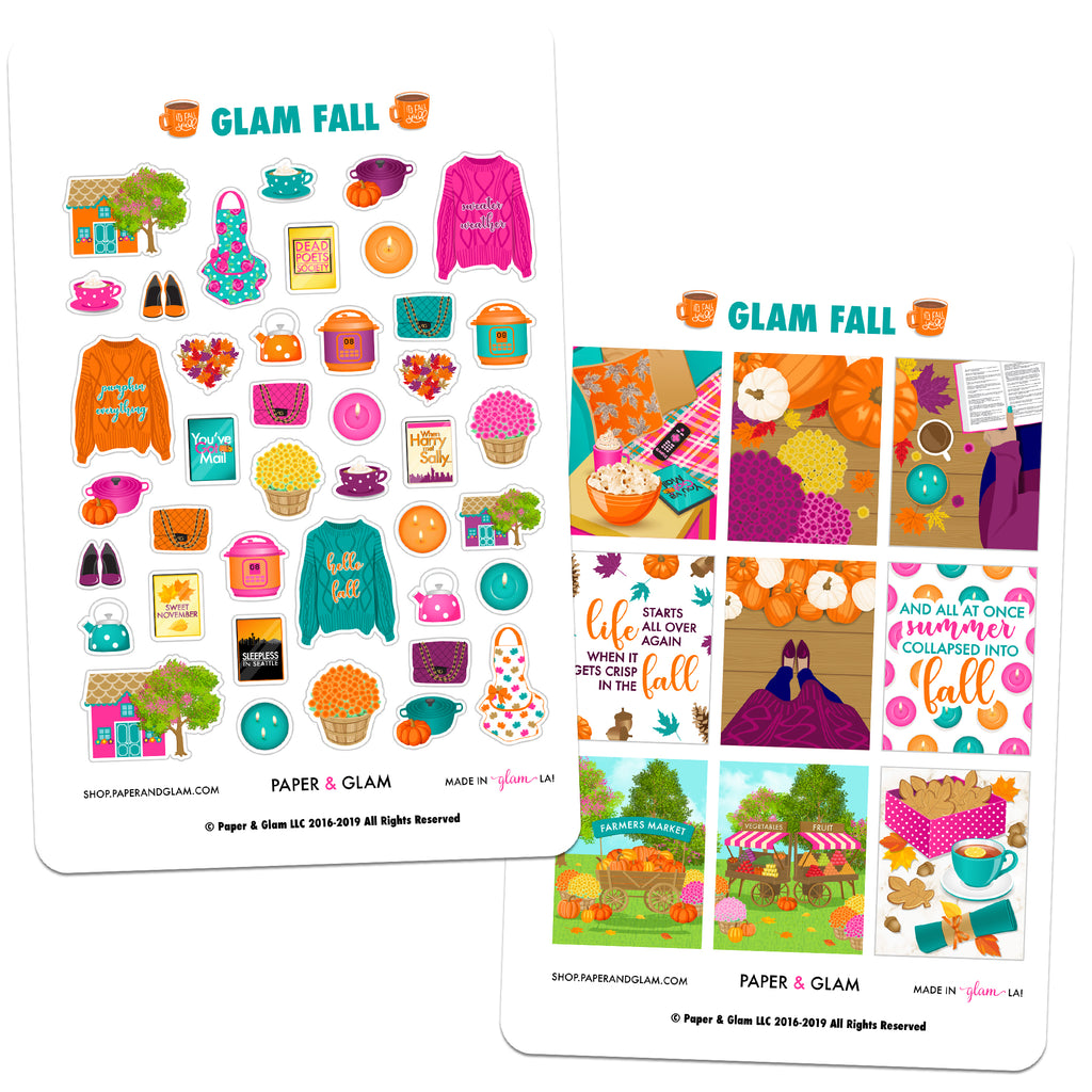 Glam Fall Planner Stickers