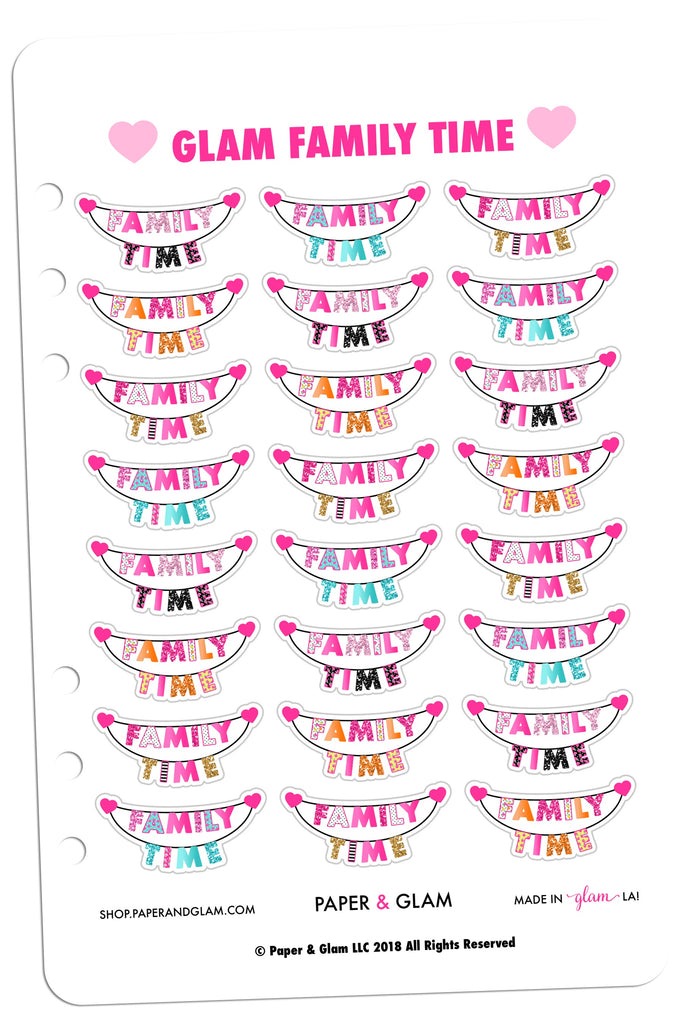 Glam Family Time Planner Stickers