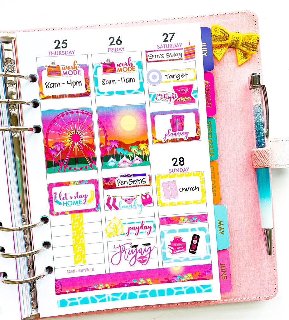 Glam Festival Weekly Kit Planner Stickers – Paper & Glam | Planners ...