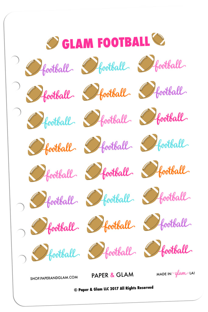 Glam Football Planner Stickers