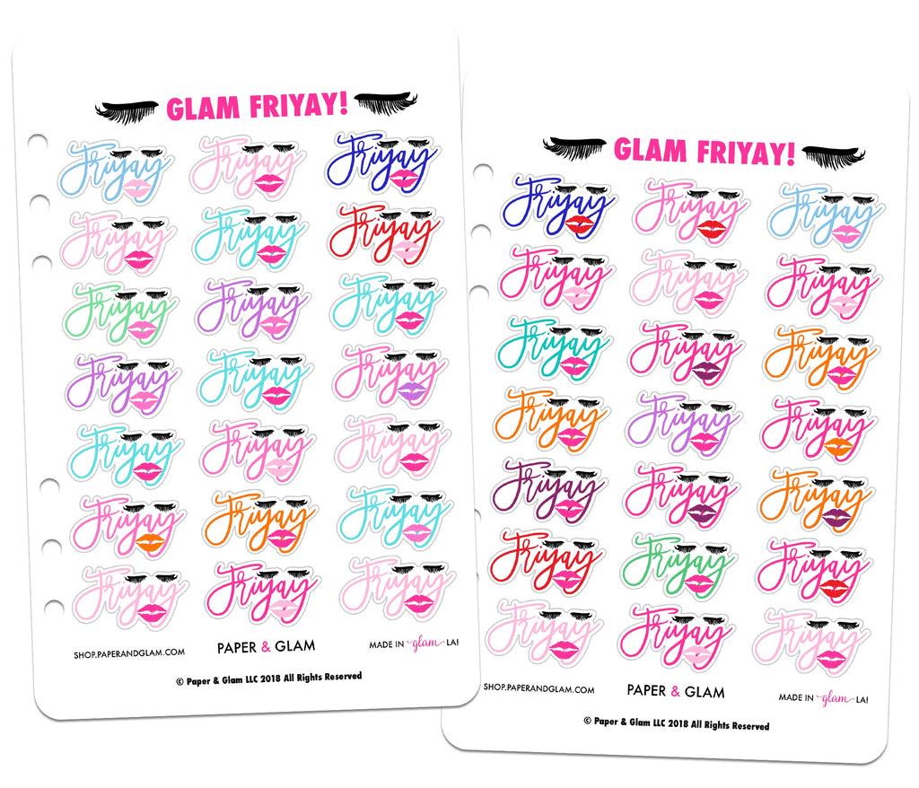 Glam FriYAY Digital Planner Stickers