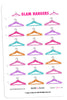 Glam Glitter Hangers Planner Stickers