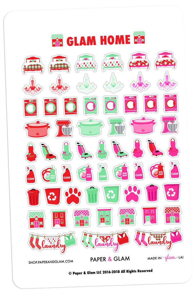 Glam Home December Planner Stickers