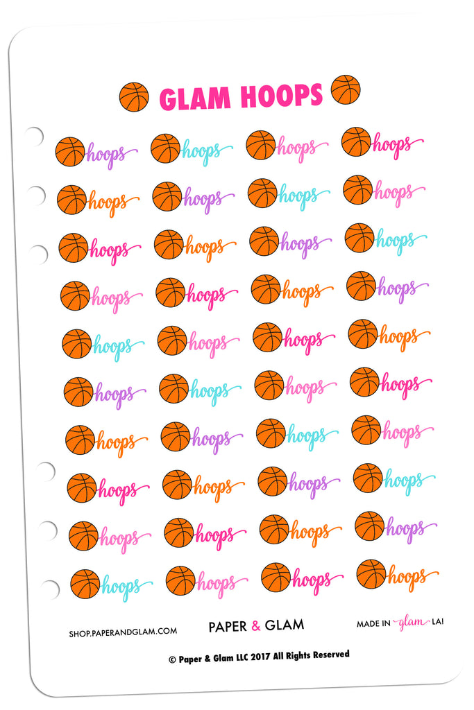 Glam Hoops Planner Stickers
