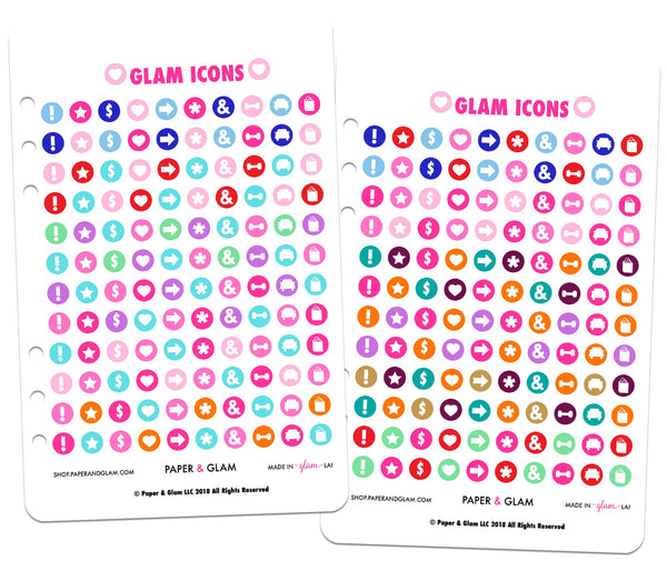 Glam Icons Digital Planner Stickers
