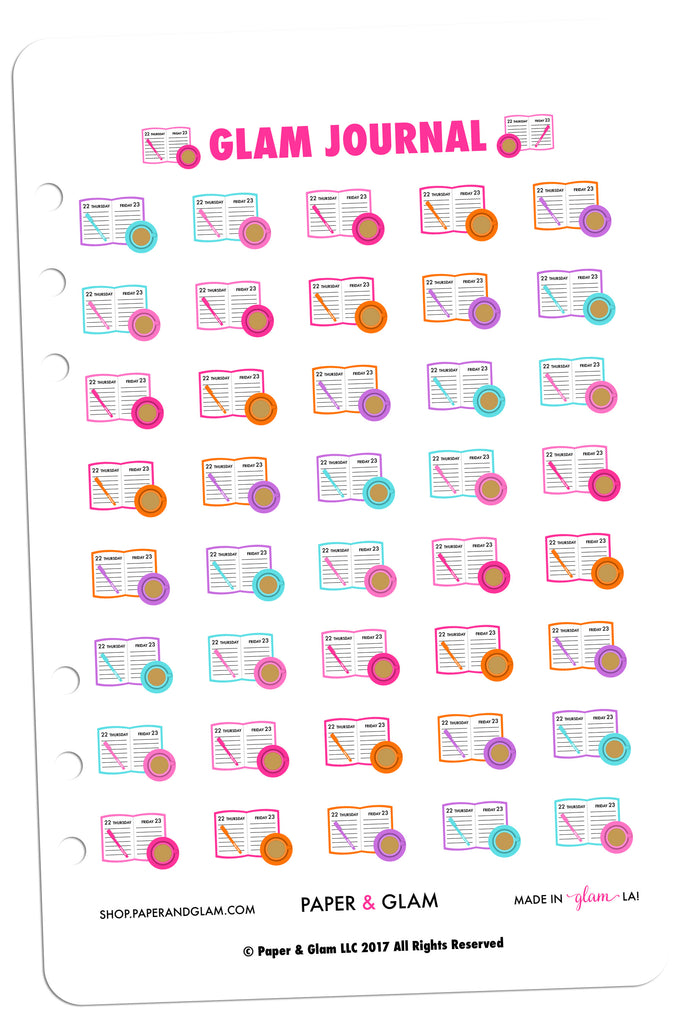 Glam Journal Digital Planner Stickers