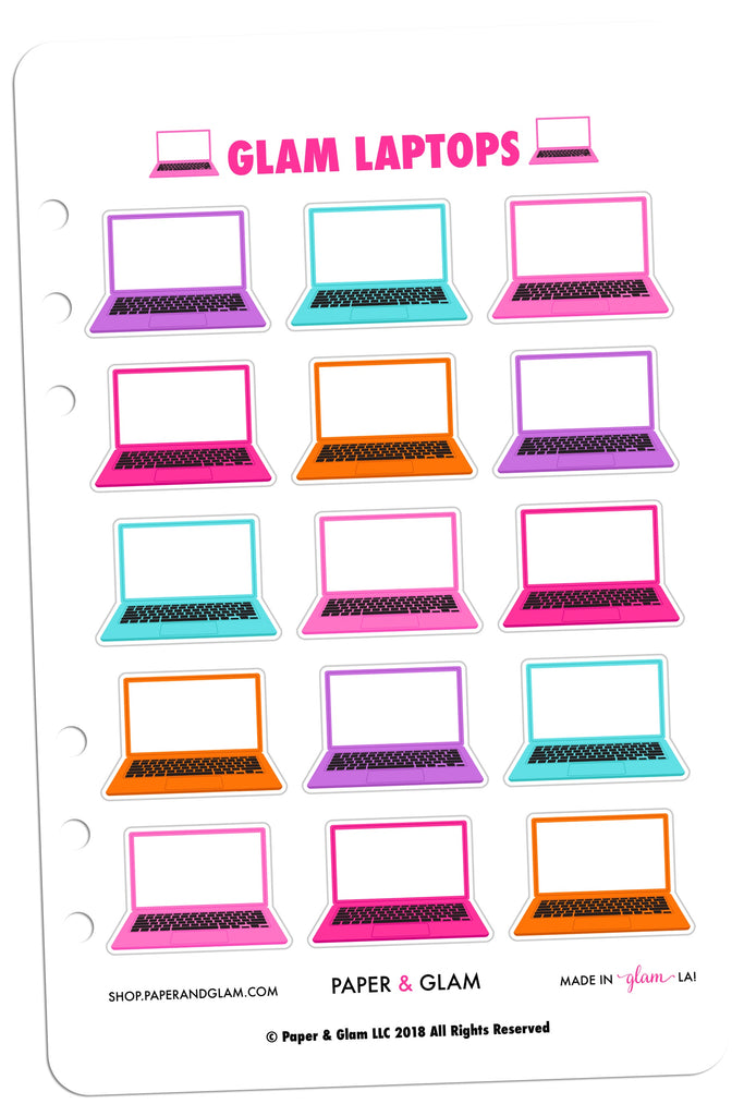 Glam Laptop Digital Planner Stickers