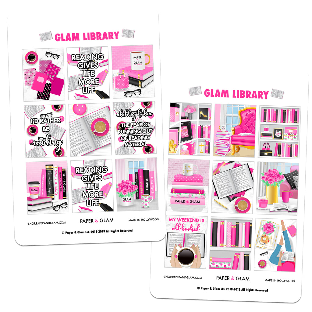 GOLD FOIL Glam Library Planner Stickers