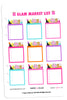 Glam Market List Digital Planner Stickers