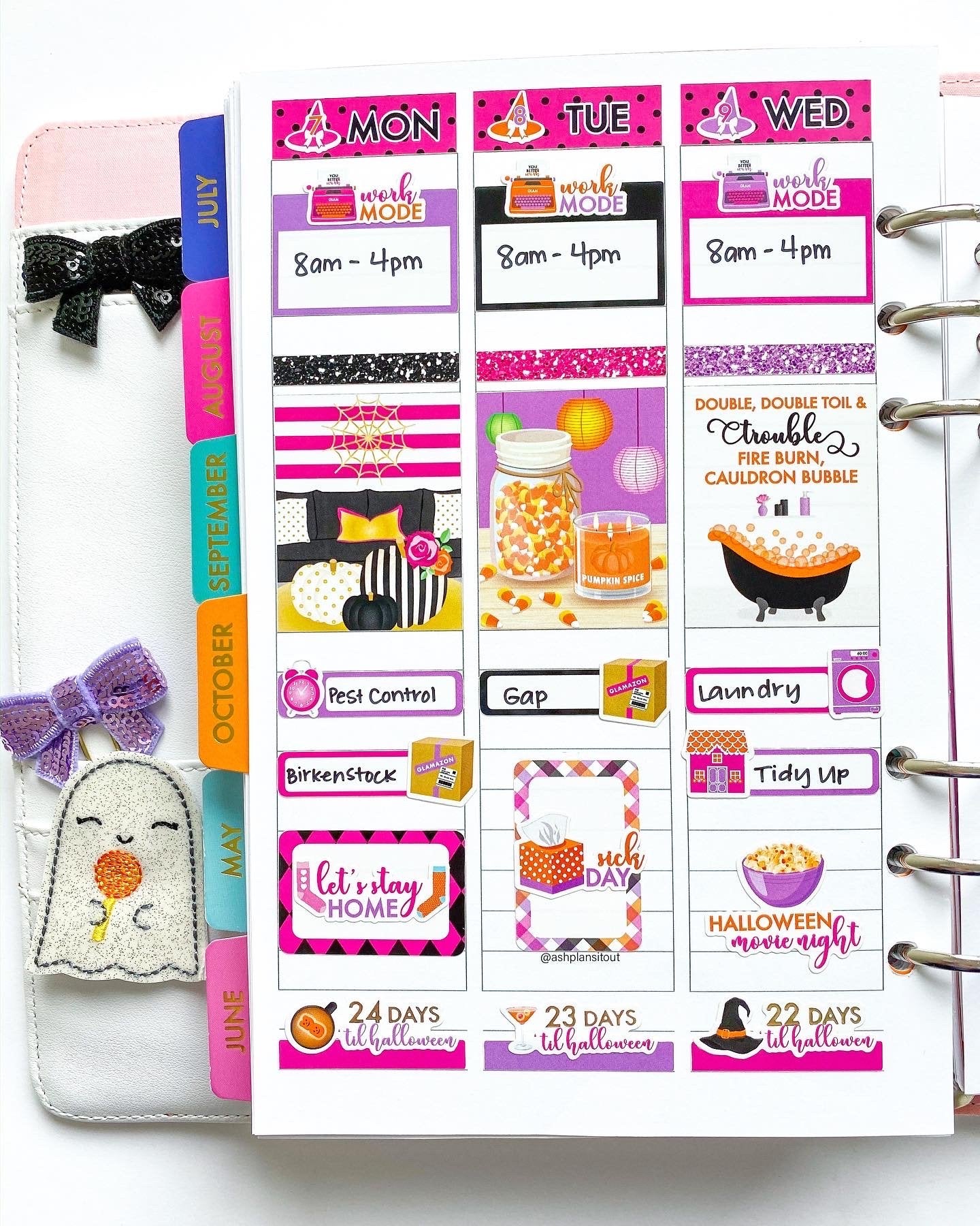 Glam October Planner Kit – Paper & Glam | Planners, Stickers ...