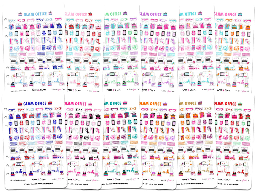 Glam Office 365 Digital Planner Stickers - Paper & Glam