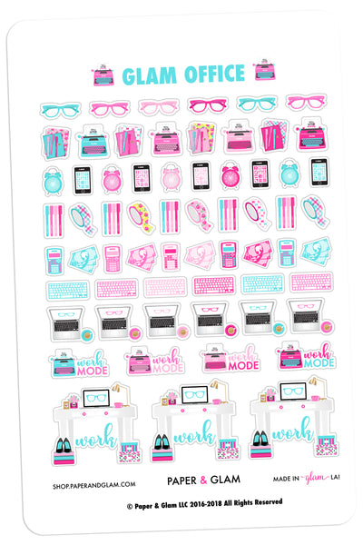 Glam Office May Planner Stickers